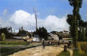 Camille Pissarro Painting - paisaje con fábrica 1867 Camille Pissarro
